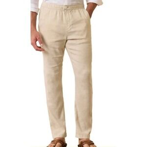Tommy Bahama Beach Coast Linen Blend ELastic Waist Pull On Pants NWT L  Resort
